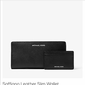 Saffiano Leather Slim Wallet
